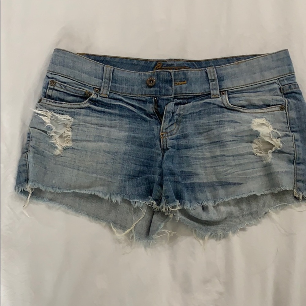 Denim ripped shorts